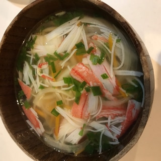 カニカマで作る中華スープ